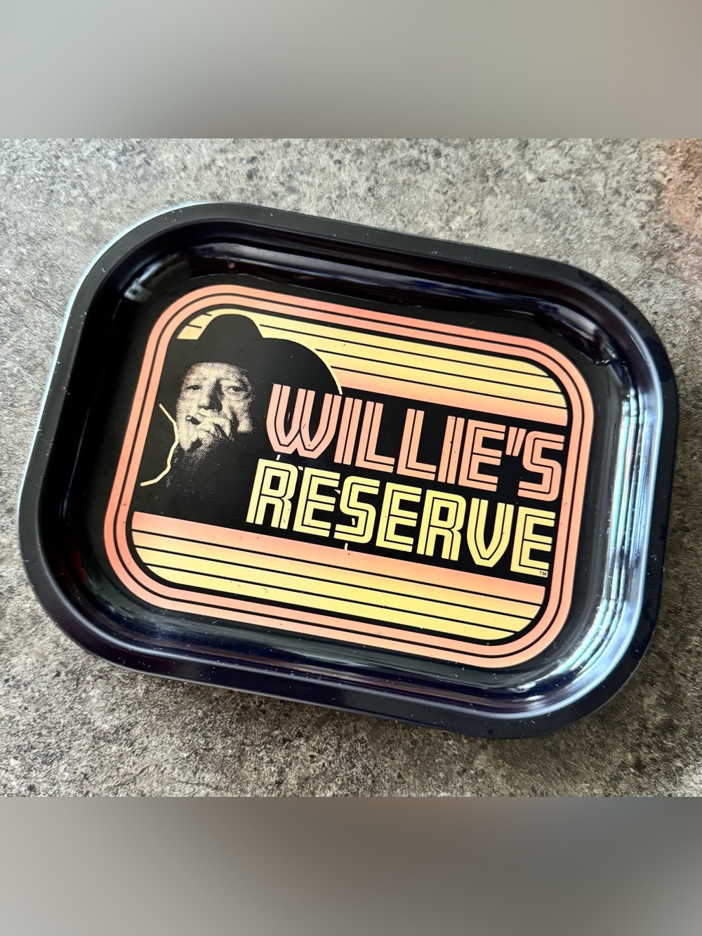 Willie Nelson Willie’s Reserve Metal Tin Tray 2024 World Tour